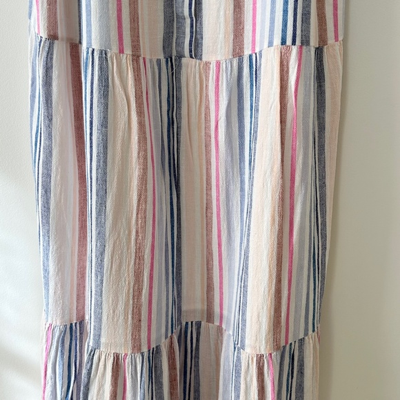 Spendid Arco Iris Striped Linen Blend Maxi Dress - Picture 4 of 16